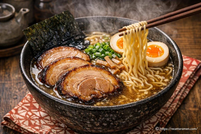 Ramen au porc chashu fondant et bouillon riche : la tradition à savourer