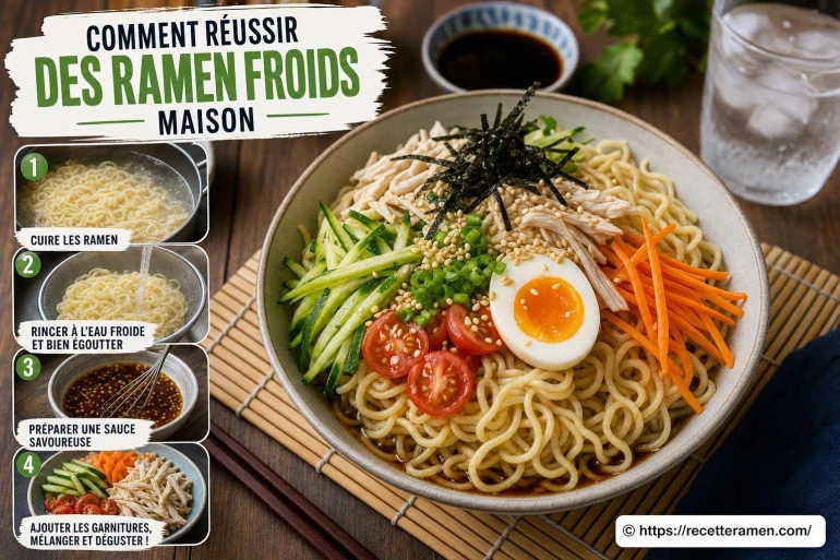 Comment réussir des ramen froids maison ?