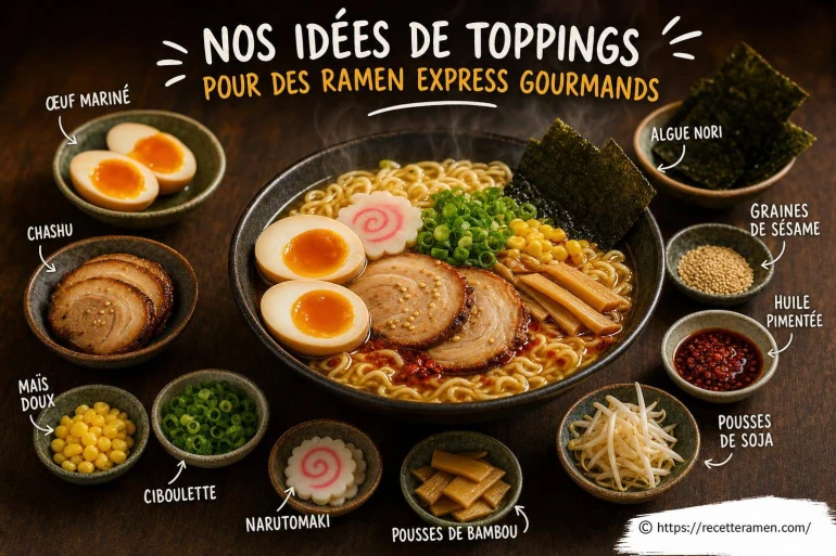 Nos idées de toppings pour des ramen express gourmands