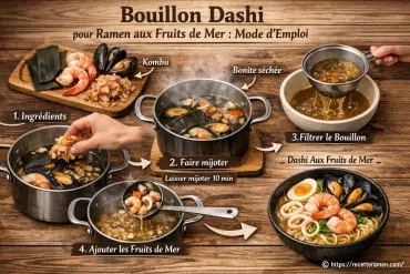 Bouillon dashi pour ramen aux fruits de mer : mode d’emploi complet