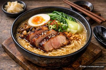 Ramen gastro au porc basse température et bouillon soyeux : la recette parfaite