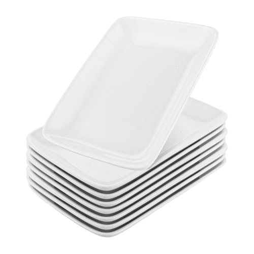 Lot 8 Assiettes Rectangulaires Porcelaine