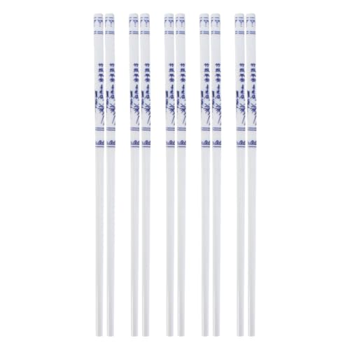 FELTECHELECTR Lot de 5 paires de baguettes chinoises en porc