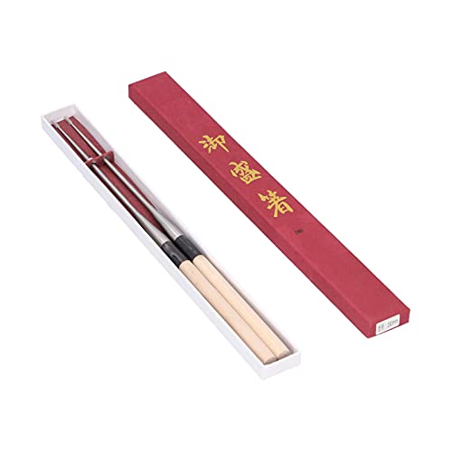 Baguettes Sushi inox poignée bois