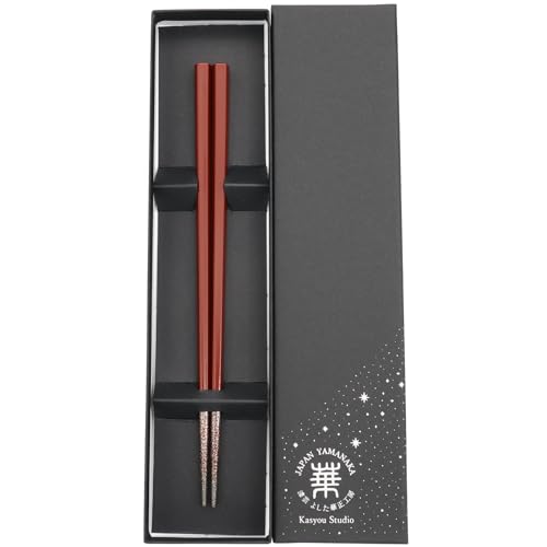 Kasyou Studio Lot de baguettes URUSHI KENKO (rouge) fabriqué