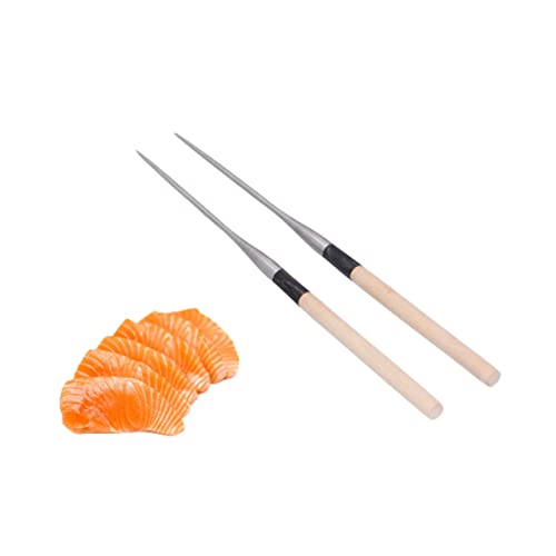Baguettes Sushi Acier Inox Bois 18cm