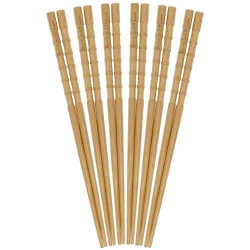 BambooMN - Lot de 36 baguettes japonaises en bambou de 22,9 