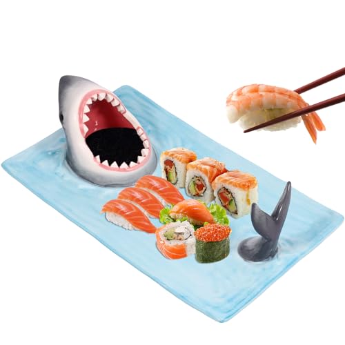 PEIZHIYC Assiette à sushi en céramique - 33 x 20 x 10 cm - A