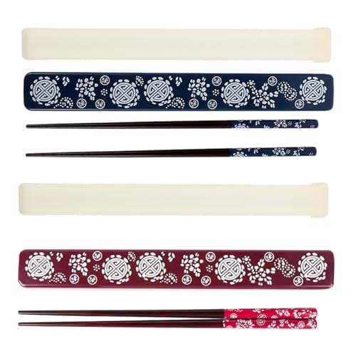Cabilock 2 Ensembles Baguettes Japonaises en Bois avec Boîte