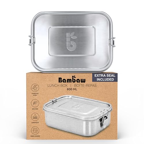 Bambaw Boite Gouter Inox 800 ml | Boite à Gouter Sans Bpa |
