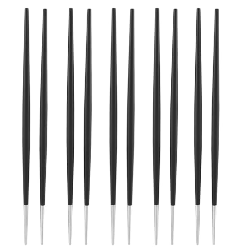 Lot de 5 paires de baguettes japonaises en acier inoxydable