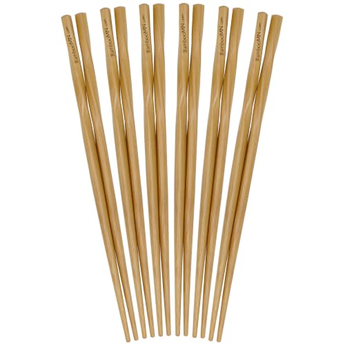 BambooMN Lot de 36 paires de baguettes japonaises réutilisab