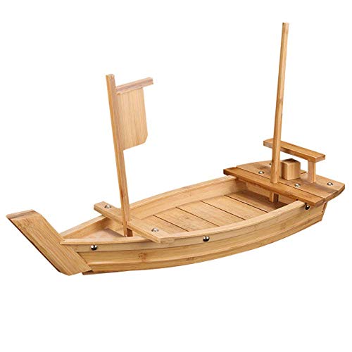 WINAKUI Plateau de service en bois pour sushis - 52 cm - Pou