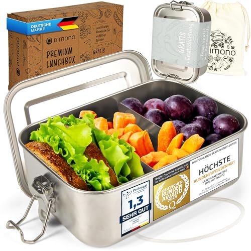 Dimono® Lunchbox Boîte à pain Bento-Box anti-fuite en acier