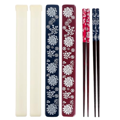 SOLUSTRE 2 Ensembles Baguettes Japonaises en Bois Antidérapa
