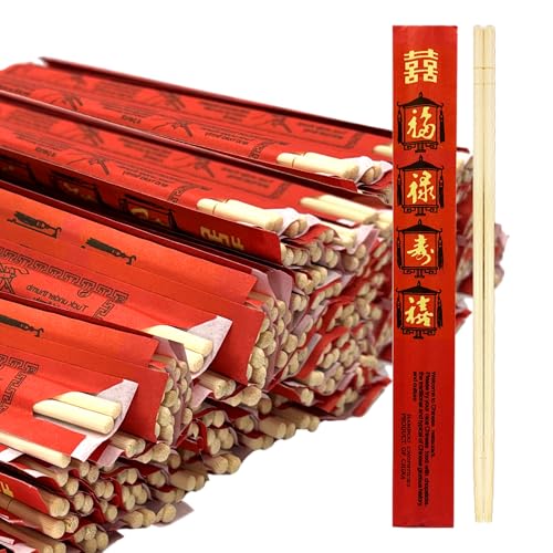 52USA Baguettes jetables en bambou (200 ensembles), baguette