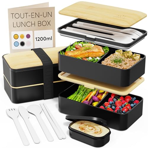 Umami Bento Lunch Box, Couverts & Pot à Sauce Inclus, Boite