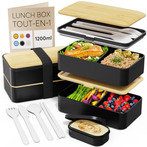 Umami Lunch Box Bento, Tout-en-1, Couverts Inclus, Boite Rep