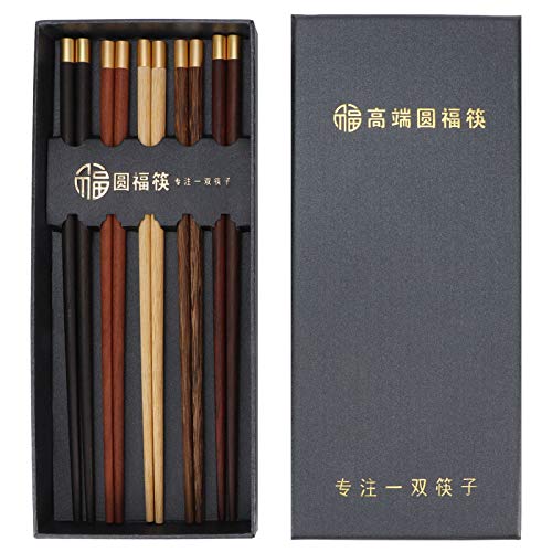 Baguettes cadeau en bois avec support, lot de 5 paires sans 