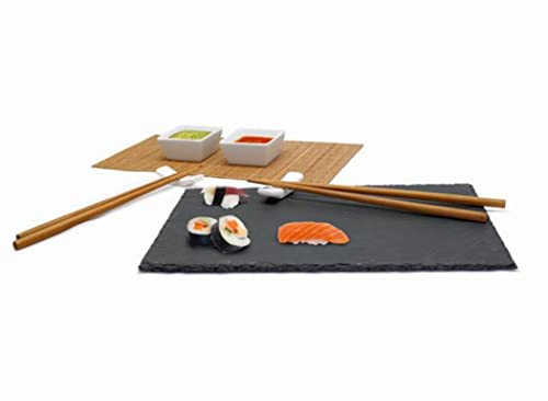 NERTHUS FIH 092 Set de Sushi Complet, Planche dardoise, 2 Je